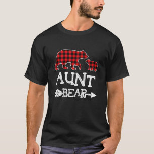 T-shirt Tante Ours Pyjama de Noël Rouge Buffle Plaid