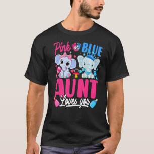 T-shirt Tante Rose Ou Bleue Vous Aime Genre Révéler Élépha