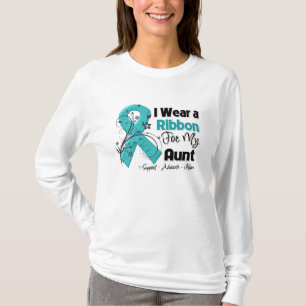 T-shirt Tante - Ruban du cancer de l'ovaire