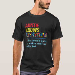 T-shirt Tante Sait Tout Tout Puzzle Sensibilisation sur l'
