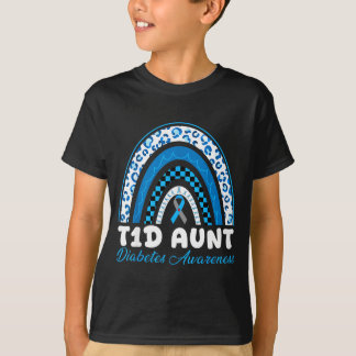 T-shirt Tante T1d diabète de type 1 sensibilisation bleu g