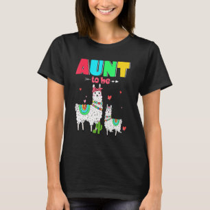 T-shirt Tante To Be Llama Funny Llama Farm Baby shower