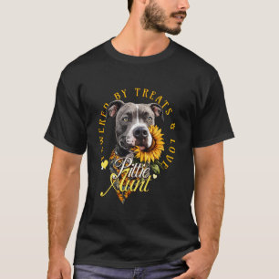 T-shirt Tante trendy Pitbull Pittie amoureux Tournesol Pi