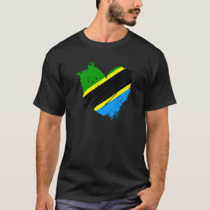T-shirt Tanzanie Drapeau J'aime C'est dans mon ADN Tanzani