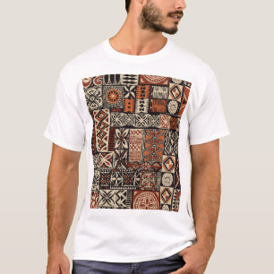 T-shirt Tapa hawaïen : Patchwork tribal