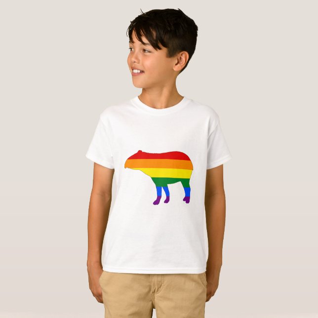 T-shirt Tapir d'arc-en-ciel (Devant entier)