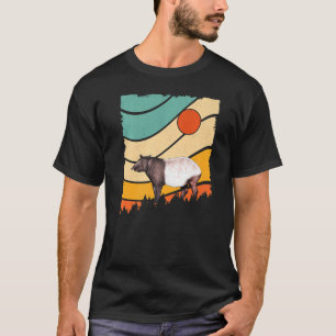 T-shirt Tapir de style rétro vintage coucher de soleil ani
