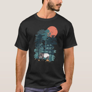 T-shirt Tapir Pine Tree Sky Birds Flying Fore