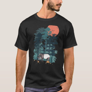 T-shirt Tapir Pine Tree Sky Birds Flying Fore
