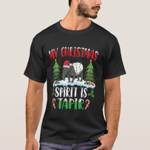 T-shirt Tapir Portant Le Père Noël Noël Noël Noël L'Esprit