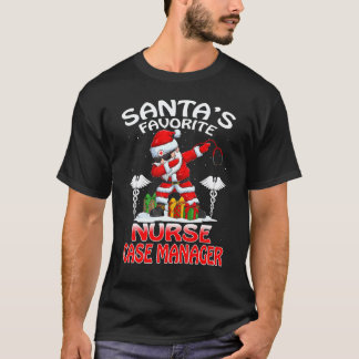 T-shirt Tapis de Noël de Santa pour gestionnaire de cas d'