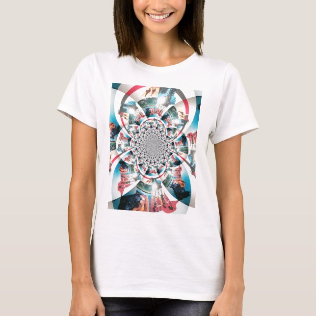 T-shirt Tapisserie kényane Kaleidoscope (Devant)