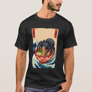 T-shirt Tarantula Ramen Art Japonais Grande Vague Kanagawa