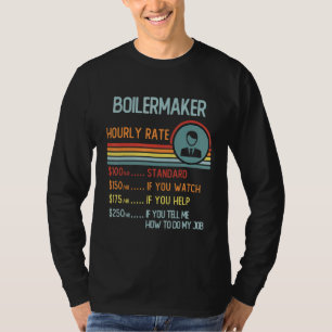 T-Shirt Tarif Horaire Chaudronnier Titre d'Emploi 