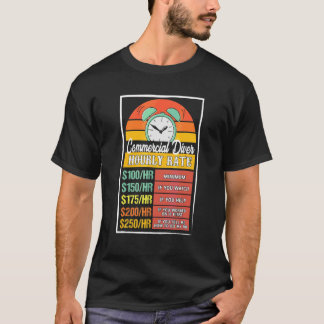 T-shirt Tarif horaire de plongeur commercial gag