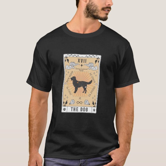 T-shirt Tarot Card The Dog German Longhaired Pointer Galax (Devant)