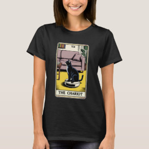T-shirt Tarot Carte Le Chariot Chat Aspirateur Robot Fu