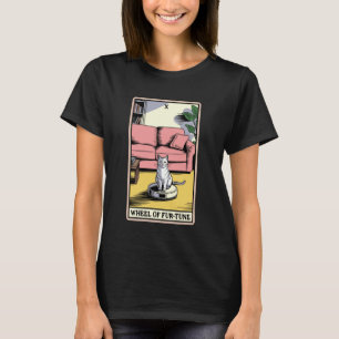 T-shirt Tarot Carte Roue de Fur-Tune Chat Robot Aspirateur