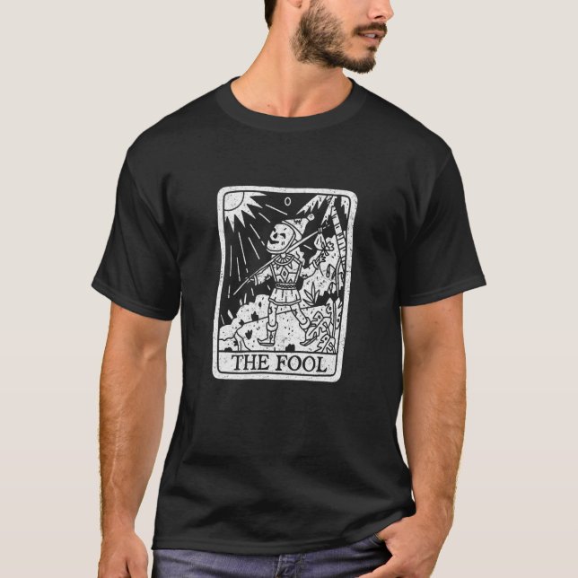 T-shirt Tarot Goth Fool Occult Grunge Baphomet Gothique (Devant)