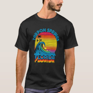 T-shirt Tarpon Springs Floride Rétro Throwback Surf et pla