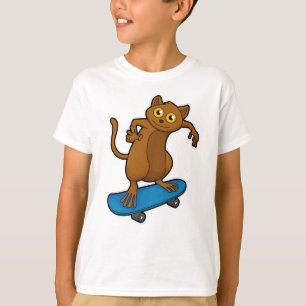 T-shirt Tarsier comme Patineur avec Skateboard