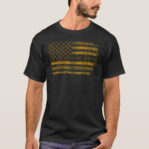 T-shirt Tartan écossais du clan Houston drapeau américain 