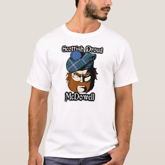 T-shirt Tartan fier écossais de McDowell de clan (Devant)