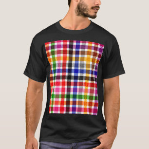 T-shirt Tartan plaid à flanelle multicolore