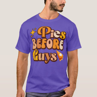 T-shirt tartes avant que les gars pompons tombent action d