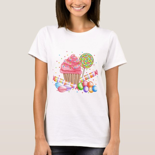 T-shirt Tartes de bonbon à lucette de sucrerie de petit (Devant)