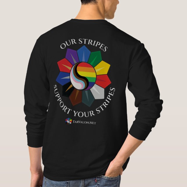 T-shirt TarValon.Net "... Support Your Stripes" Dark Top (Dos)
