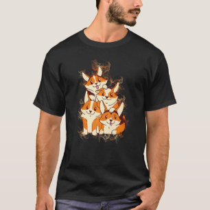 T-shirt Tas de chien Corgi éclaboussure d'eau