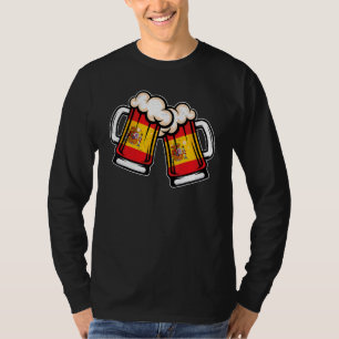 T-shirt Tasse à bière Drapeau Espagne Bière espagnole co