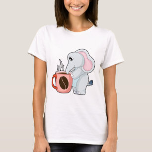 T-shirt Tasse à café Éléphant