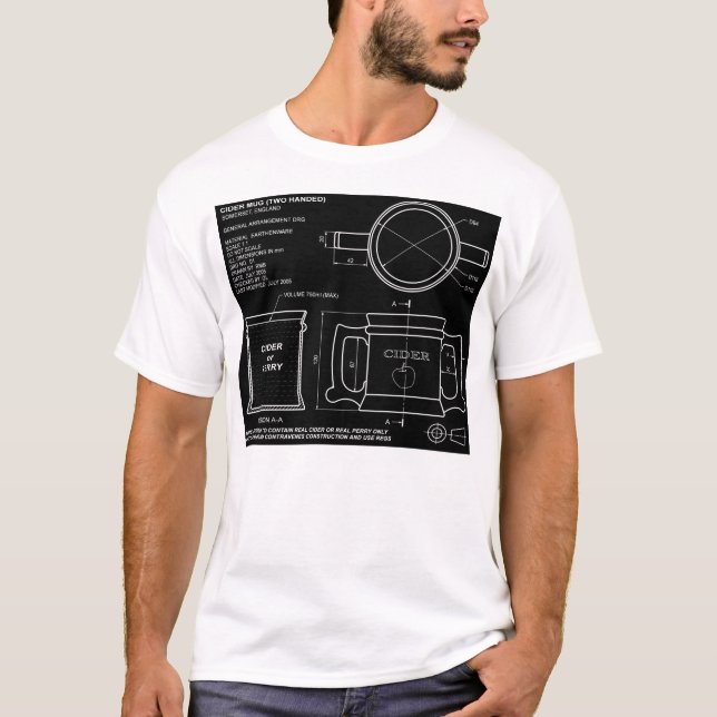 T-shirt Tasse anglaise traditionnelle de cidre (Devant)