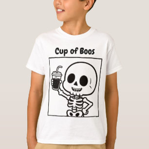 T-shirt Tasse de Boos Mignon squelette Enfant Halloween