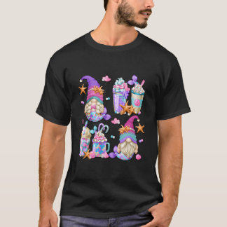 T-shirt Tasse de café au lait de sirène gnome pour les vac
