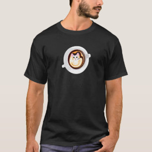 T-shirt Tasse de café beau latte café en forme de c