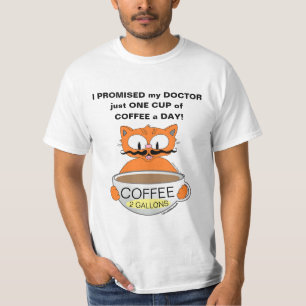 T-shirt Tasse de café géante Cartoon Cat Señor Gato™ drôle