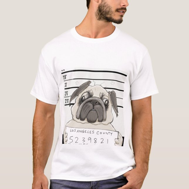 T-shirt Tasse de carlin (Devant)