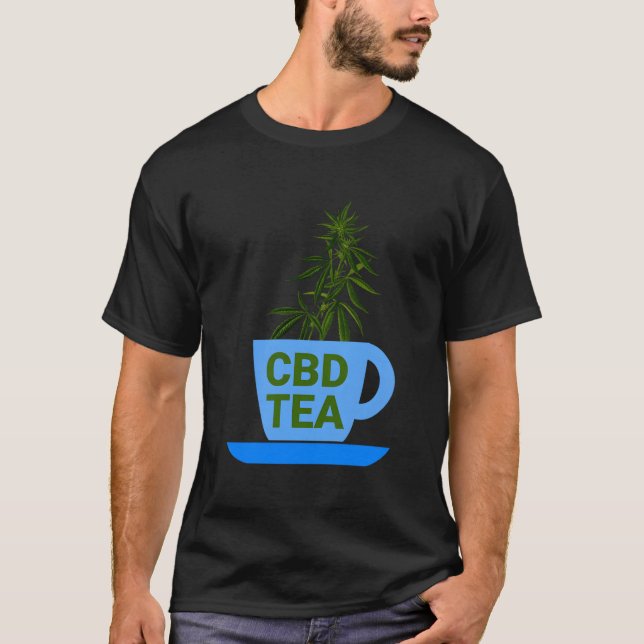 T-shirt Tasse de thé Huile de CBD Buveur de thé CBD (Devant)