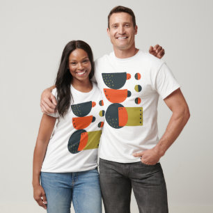 T-shirt Tasses à café abstraites empilées