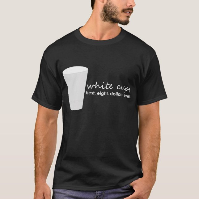 T-shirt Tasses blanches (Devant)