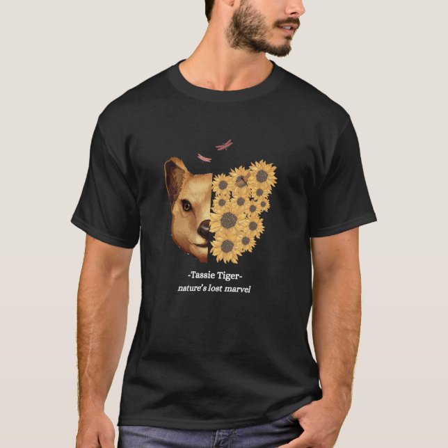 T-shirt Tassie Tiger Thylacine Loup de Tasmanie (Devant)
