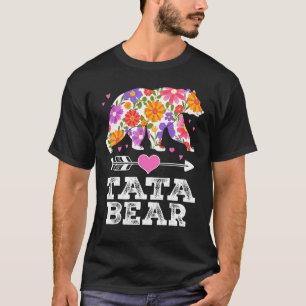 T-shirt Tata Bear Floral Fête des Mères Famille correspond