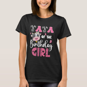 T-shirt Tata de la vache de la ferme de la fille d'anniver