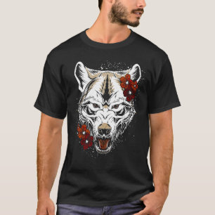 T-shirt Tatoo Fleur Loup Vintage