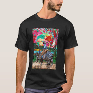 T-shirt Tatou Cowboy Coucher de soleil Lac Faucon Surreali