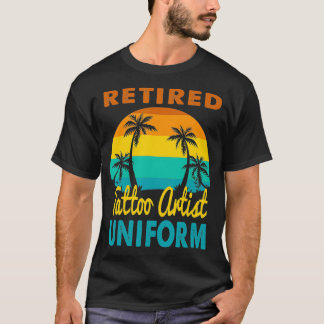 T-shirt Tatouage à la retraite Artiste Uniforme Ile tropic