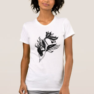 T-shirt Tatouage à la sirène Tatoue Tirage d'encre ombrée